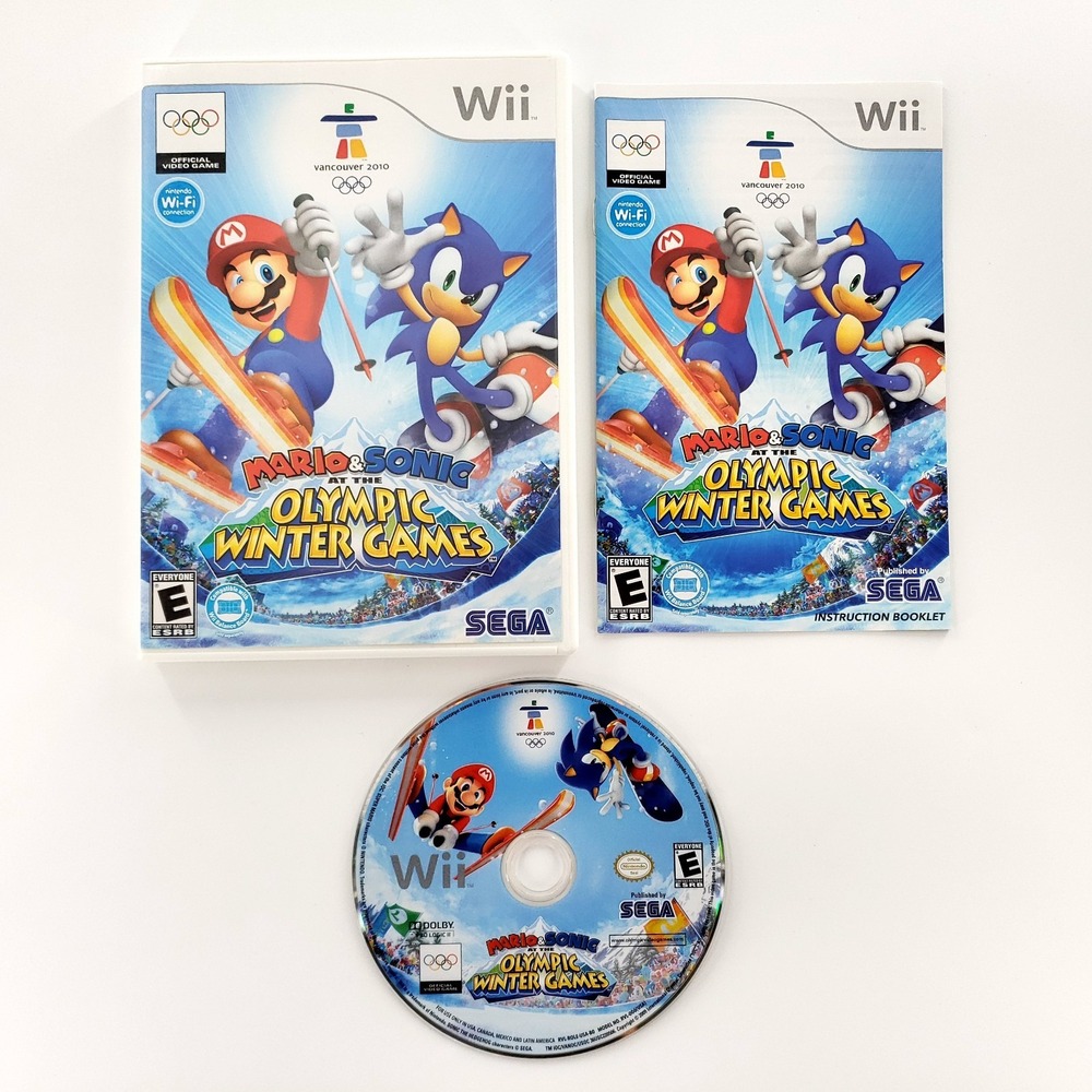 Mario & Sonic at the Winter Olympic Games Nintendo Wii Complete Tested & Works